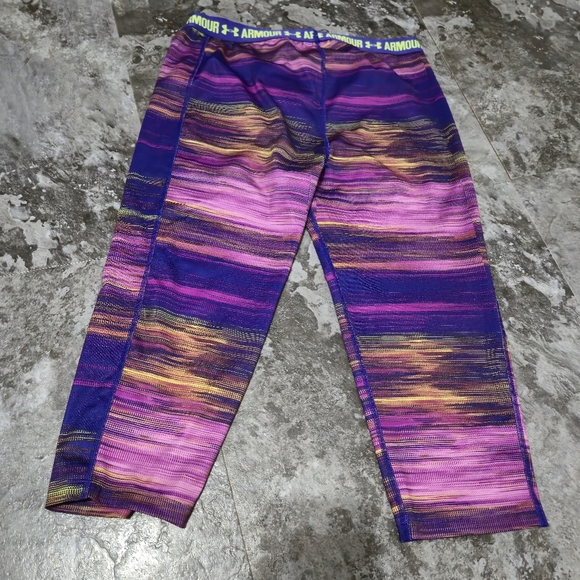 Under Armour Other - Under Armour Youth Multicolor Striped Leggings Girls Size XL